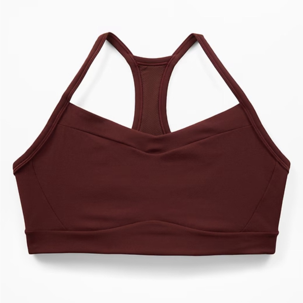 Athleta Vital Sports Bra D-DD Garnet Red Buttery-soft compression low-impact XL